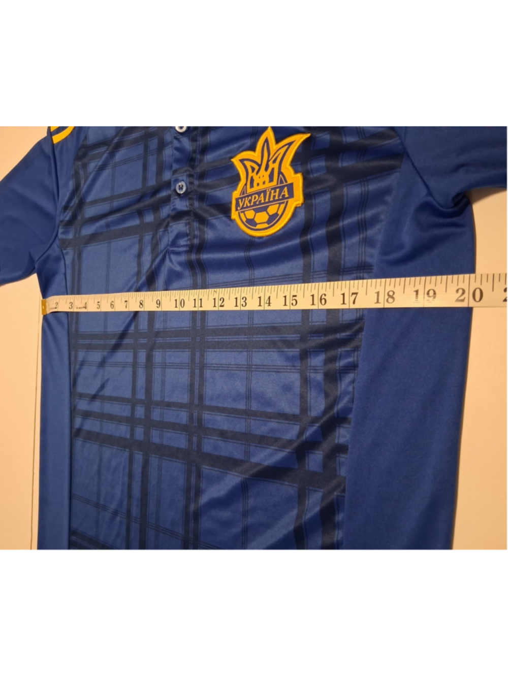 Ukraine National Team Ykpaiha Mens Medium Soccer Football Jersey 2016-7 Away Kit - Picture 7 of 8